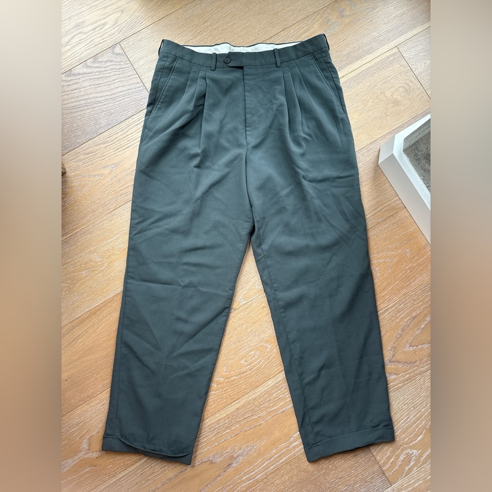 YSL Men's Classic Gray high waisted Trousers